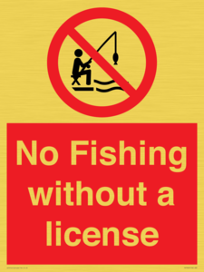 No Fishing without a license